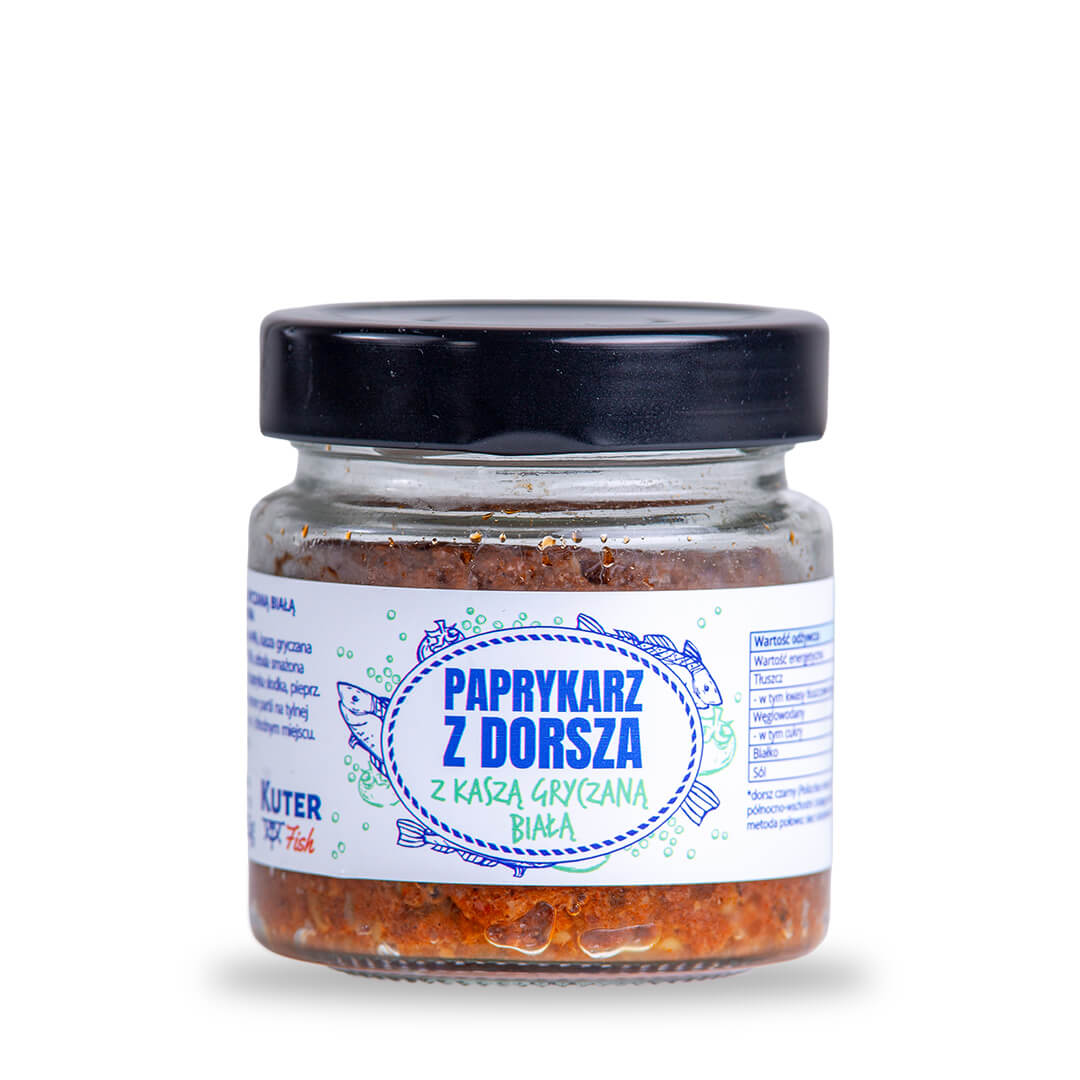 Paprykarz z dorsza z kaszą gryczaną białą - 155 g