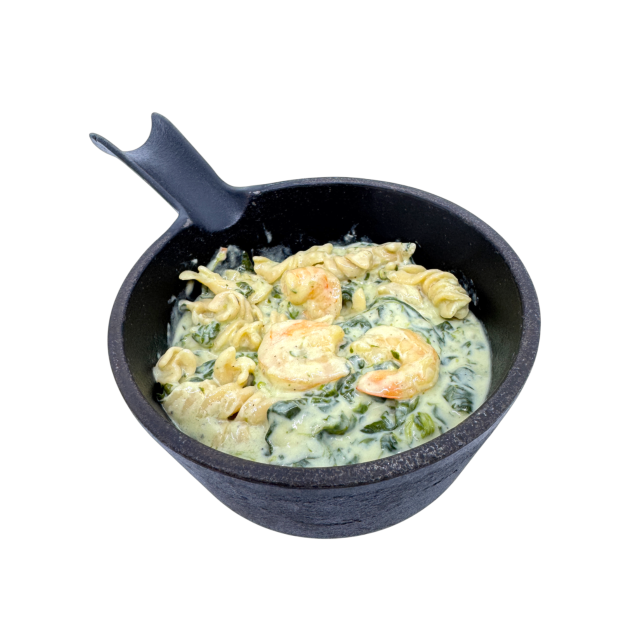 Krewetki w sosie śmietanowo - szpinakowym z makaronem Keto  - 310 g